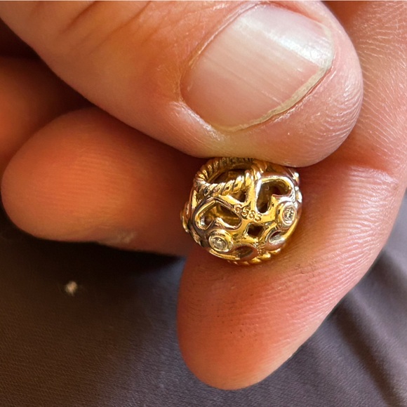 14k Gold Pandora Heart Charm Retired - Picture 2 of 6